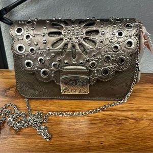 Mini crossbody Brighton purse. (Charcoal gray)